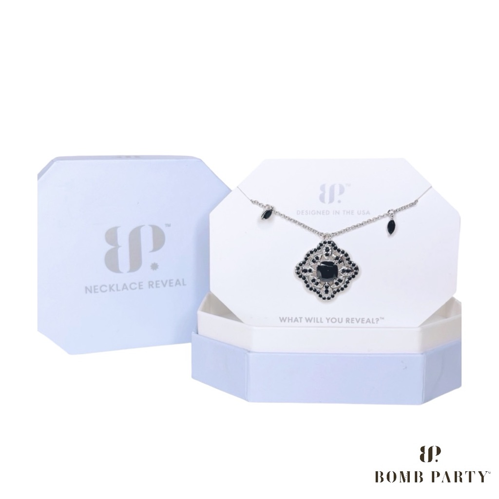 Bomb Party - Neckline Negotiator - Black Onyx On Rhodium Plating